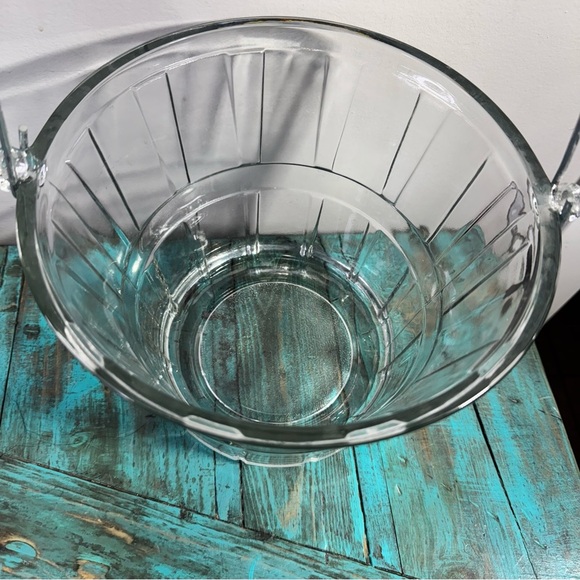 Vintage Anchor Hocking Ice Bucket With Wood Handle - Picture 3 of 8